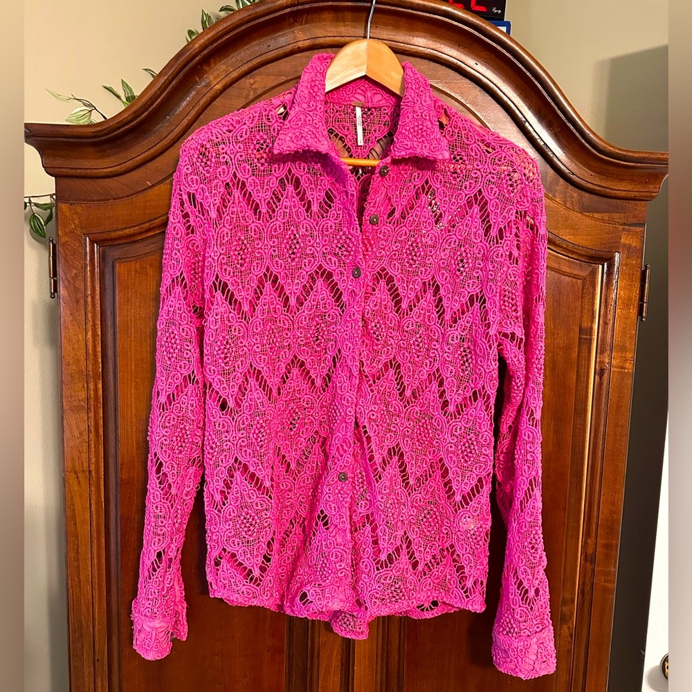 Free people crochet blouse